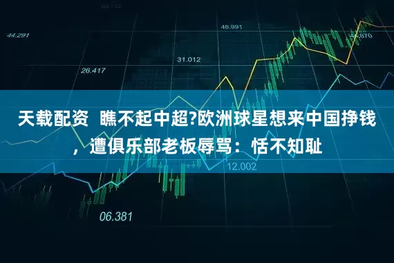 天载配资  瞧不起中超?欧洲球星想来中国挣钱，遭俱乐部老板辱骂：恬不知耻